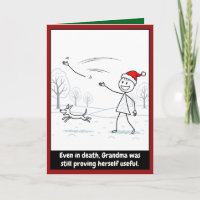 Lustige Stickman-Weihnachtskarte