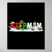 Lustige Stiefmutter Weihnachtsmann Elf Schneemann Poster (Vorne)