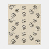 Lustige Stock-Mann-Gesichts-Entwurfs-Fleece-Decke Fleecedecke (Vorderseite)