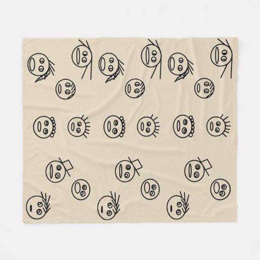 Lustige Stock-Mann-Gesichts-Entwurfs-Fleece-Decke Fleecedecke (Vorderseite (Horizontal))