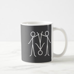 Lustige Stockfigur Kaffeetasse