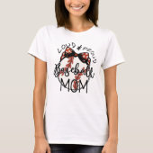 lustige, stolze Baseball Mama Wortart T-Shirt (Vorderseite)