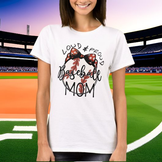 lustige, stolze Baseball Mama Wortart T-Shirt