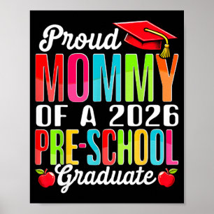 Lustige stolze Mama einer Vorschulklasse 2026 Poster