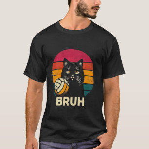 Lustige Strand-Volleyball-Katze für T-Shirt