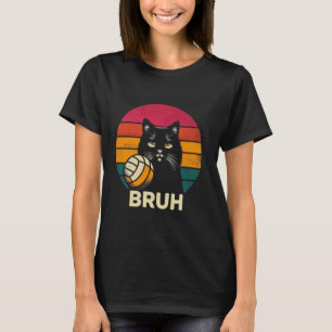 Lustige Strand-Volleyball-Katze für T-Shirt