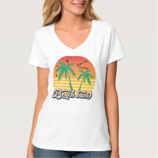 Lustige Strandbummler-Wortkunst T-Shirt