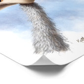 Lustige Straußenkarikatur Poster (Ecke)