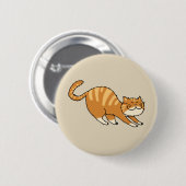 lustige Stretchkatze Button (Vorne & Hinten)
