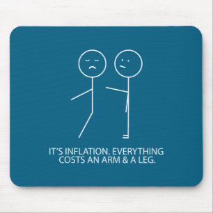 Lustige Strichmännchen-Inflation Kostet Ein Vermög Mousepad