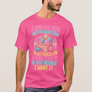 Lustige Strickgarn-Kunst für Frauen Mädchen Häkell T-Shirt