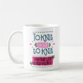Lustige Strickphrase Stricken oder nicht stricken. Kaffeetasse (Links)
