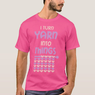 Lustige Strickrente Häkeln Garn T-Shirt