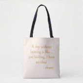 Lustige Strickzitat Personalisierter Strickername Tasche (Vorderseite)