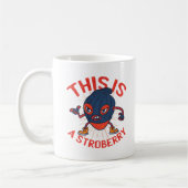 Lustige Stroberry-Masken-Fruchtkunst Kaffeetasse (Links)