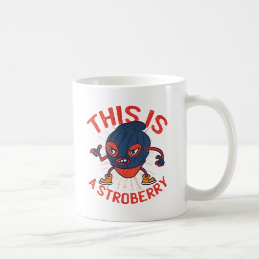 Lustige Stroberry-Masken-Fruchtkunst Kaffeetasse (Rechts)