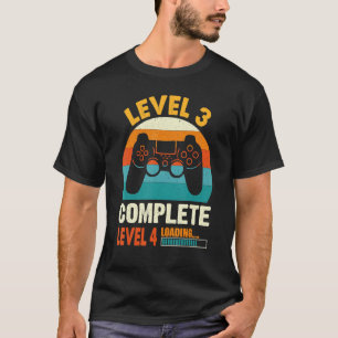 Lustige Stufe 3 komplett Vintage Retro Feiern Sie T-Shirt