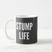 Lustige Stumpf-Lebensweisheit für Bein- oder Armam Kaffeetasse (Links)