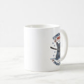 Lustige sture französische Bulldogge Hundemutter A Kaffeetasse (VorderseiteRechts)