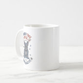Lustige sture französische Bulldogge Hundemutter A Kaffeetasse (Vorderseite Links)