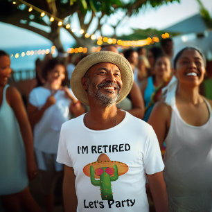 Lustige südwestliche Themen-Ruhestandsfete Kaktus T-Shirt