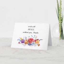 lustige, sukkulente Abschiedsarbeiterin/Chef niedl Karte