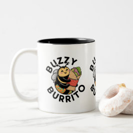 Lustige Summen-Burrito-Biene Zweifarbige Tasse