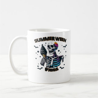 Lustige Summerween-Stimmung Skelett Sommerferien I Kaffeetasse