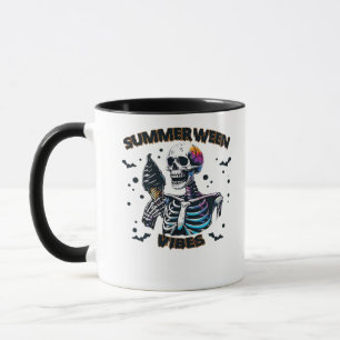Lustige Summerween-Stimmung Skelett Sommerferien I Tasse