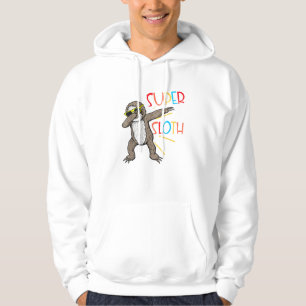 Lustige Super Faultier Superheld Dabbing Tanzbeweg Hoodie