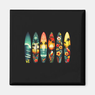 Lustige Surfboards Hawaiianischer Tropischer Surfl Magnet