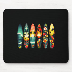 Lustige Surfboards Hawaiianischer Tropischer Surfl Mousepad
