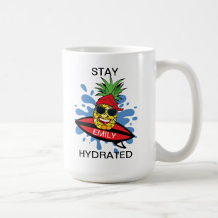 Lustige Surfende Ananas Kaffeetasse