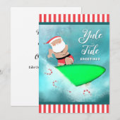 Lustige Surfer-Strand-Weihnachtskarten Feiertagskarte (Vorne/Hinten)