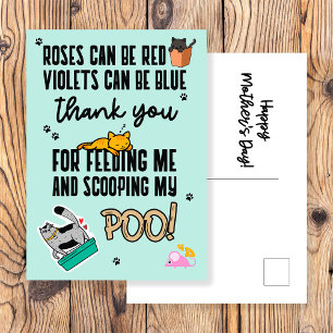 Lustige Süße Blaue Frohe Muttertag Von Katze Postkarte