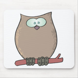 lustige süße Cartoon-Eule Mousepad