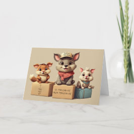 Lustige süße Cartoon-Tiere Lieferung zu jedem Anla Karte