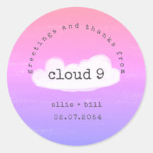 Lustige Süße Cloud 9 Rosa Lila Humorvoll Danke