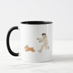 Lustige süße Corgi-Hund-Gamer-Kaffeetasse Tasse