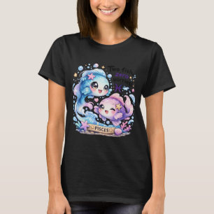 Lustige Süße Fische Zwei Fische Große Augen Kawaii T-Shirt