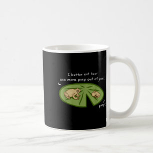 Lustige süße Frühjahrs-Peeper-Frösche Seerosenblat Kaffeetasse