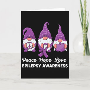 Lustige süße Gnome Frieden Hoffnung Liebe Epilepsi Karte