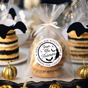 Lustige Süße Hexe Halloween Danke Favor Runder Aufkleber