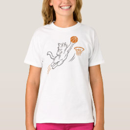 Lustige süße Hoops-Katze T-Shirt