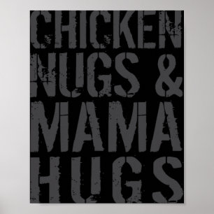 Lustige süße Hühner-Mama-Grafik für Nugget-Liebhab Poster