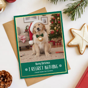 Lustige süße Hunde-Foto-Weihnachts-Feiertags-Postk Feiertagspostkarte