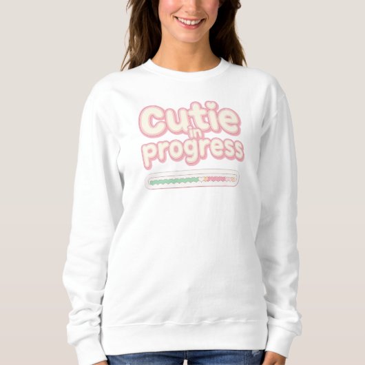 Lustige "Süße im Werden" Ladeleiste Sweatshirt (Vorderseite)
