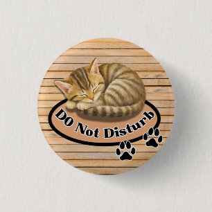 Lustige süße Katze Button