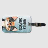 Lustige süße Katze Gepäckanhänger (Vorderseite (Horizontal))