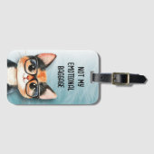 Lustige süße Katze Gepäckanhänger (Vorderseite (Horizontal))